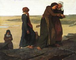 evariste vital luminais The Widow or Teh Fisherman's Family Norge oil painting art